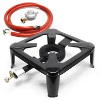 Wiltec Gaskocher Set mit Gasschlauch und Druckregler 28 mbar
