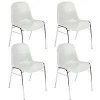 NOWY STYL 4 Nowy Styl Schalenstühle Beta grau Kunststoff