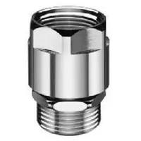 Schell Rohrbelüfter G 1/2 AGxG 1/2 IG, Durchflussf., verchromt