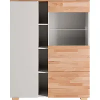 Home Affaire Highboard »Citra teilmassiv«, Höhe 145cm, moderne grifflose