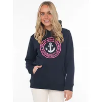 Zwilling Kapuzensweatshirt ZWILLINGSHERZ, Damen, Gr. L/XL, blau (navy), Sweatware,