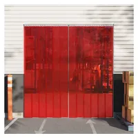 VidaXL Türvorhang Rot 200x1,6 mm 10 m PVC