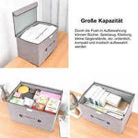 U. Uberlux 3er Set Aufbewahrungsbox mit Deckel, faltbare Box,