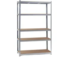 Wiltec Schwerlastregal 100x50x200cm, 200kg/Ablage, Steckregal verzinkt aus Stahl, Lastenregal