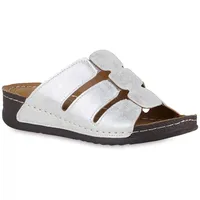 VAN HILL Damen Komfort Sandalen in Silber