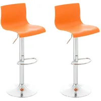 CLP 2er Set Barhocker Hover Kunststoff orange