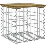 Furnicato Gartenbank aus Gabionen 43x44x42 cm Kiefernholz Imprägniert