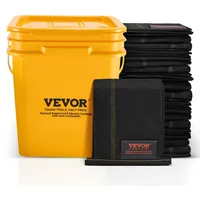 Vevor Hochwasserbarrieren, Wasserflut-Dammbeutel, 10er-Pack, Wasserbarrieren für Überschwemmungen mit Plastikeimer,