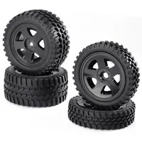 CARSON 500900027 1:10 Reifen/Felgen-Set All Terrain, Modellbauzubehör, schwarz