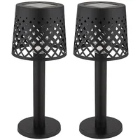 GLOBO LED Solarlampe Tischleuchte Außenlampe Terrassenlampe Gartenleuchte, Kunststoff klar