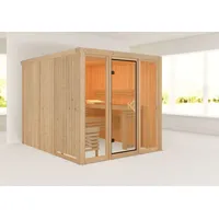 Karibu Sauna Askja Superior mit Fronteinstieg 68 mm Ohne