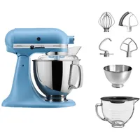 KitchenAid Artisan 5KSM175 Velvet Blue Glasset mit Glasschüssel