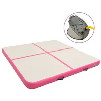 VidaXL Aufblasbare Gymnastikmatte mit Pumpe 200x200x20 cm PVC Rosa