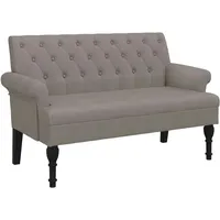 VidaXL Sitzbank mit Rückenlehne Taupe 120x62x75,5 cm Stoff