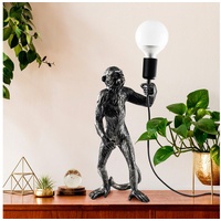 Opviq Tischlampe Singe, schwarz, Polyester, Höhe 46 cm, Affenfigur
