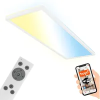 Briloner LED Deckenlampe Smart LED Panel, flach dimmbar, Fernbedienung