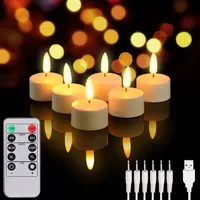 Lunartec Akku-LED-Teelichter 6 St. weiß