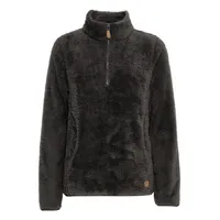 Oxmo Troyer OXTELSONIA 21301250ME kuscheliger Teddy-Pullover in Schwarz |