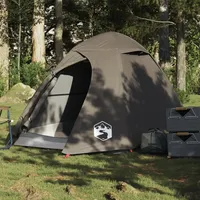 VidaXL Kuppel-Campingzelt 2 Personen Braun Wasserdicht
