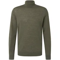 Bugatti Rollkragenpullover BUGATTI, Herren, Gr. XXL, grün (oliv), 100%
