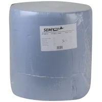 SEMYtop Putzpapierrollen, 3 lagig, blau, circa 38 cm, 1000