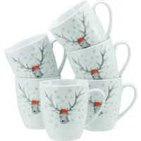 CreaTable Kaffeetasse 0,3 l Weiß 6 St.