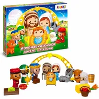 Craze Adventskalender Kinder Weihnachtskrippe Krippenspiel - Spielkrippe Kinder mit