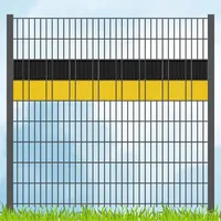 Zaun|zu® Sichtschutzstreifen 200 x 15 cm Schwarz/Gelb schmutzabweisend