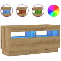VidaXL TV-Schrank mit LED-Leuchten Artisan-Eiche 80x35x40 cm