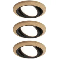 Paulmann LED Einbauleuchte Lanati 3er-Set - Deckenleuchte, 3er Set