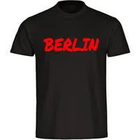 Multifanshop Herren T-Shirt - Berlin rot - Textmarker -