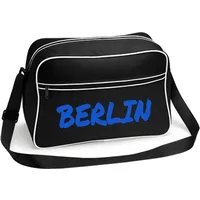 Multifanshop Retrotasche - Berlin blau - Textmarker - Druck
