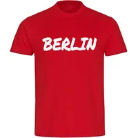 Multifanshop Herren T-Shirt - Berlin rot - Textmarker -