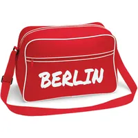 Multifanshop Retrotasche - Berlin rot - Textmarker - Druck