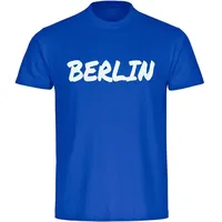 Multifanshop Herren T-Shirt - Berlin blau - Textmarker -