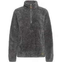 Oxmo Troyer OXTELSONIA 21301250ME kuscheliger Teddy-Pullover in Grau |