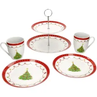 Mambocat 5tlg Weihnachtstraum Frühstücks-Set Etagere I 2 Personen aus