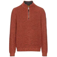 CAMEL ACTIVE Herren Stricktroyer aus Baumwollmix Rot-Orange, Menswear-L