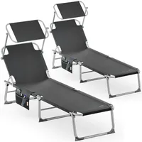CASARIA 2er Set Sonnenliege Ibiza 2er-Set Grau
