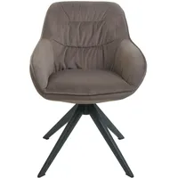 Mendler Esszimmerstuhl HWC-K28, Küchenstuhl Polsterstuhl Stuhl mit Armlehne, drehbar,