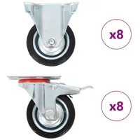VidaXL 16 Stk. Rollen 75 mm Vidaxl
