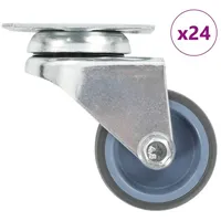 VidaXL 24 Stk. Lenkrollen mit Zwillingsrad 50 mm