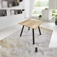 Ab:stil.art.moebel Esstisch Baumkante 120 x 80 cm schwarz