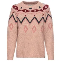 CAMEL ACTIVE Strickpullover mit Norwegermuster in Pink-Rot | Gr.: