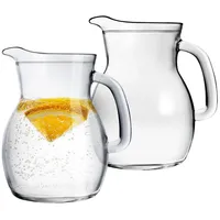 Konzept Hochwertiger Wasserkrug Glas 2 Stk Set 250ml Glaskrug