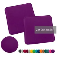 Heimtexland ® 2er Pack Sitzkissen Filz Stuhlkissen Bodenkissen Polster
