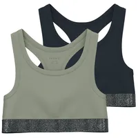 NAME IT Mädchen Nkfshort Top 2p Noos Bustier, Seagrass,