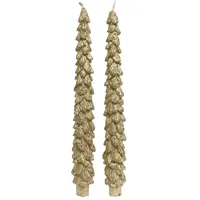 Kaemingk Spitzkerze 26 cm 2 St. gold