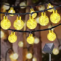 Lqwell LQWELL® Solar Lichterkette Aussen 5M 15LED 8 Modi