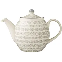 Bloomingville Teekanne Karine, Grau, aus Steingut, Maße D14xH16 cm,
